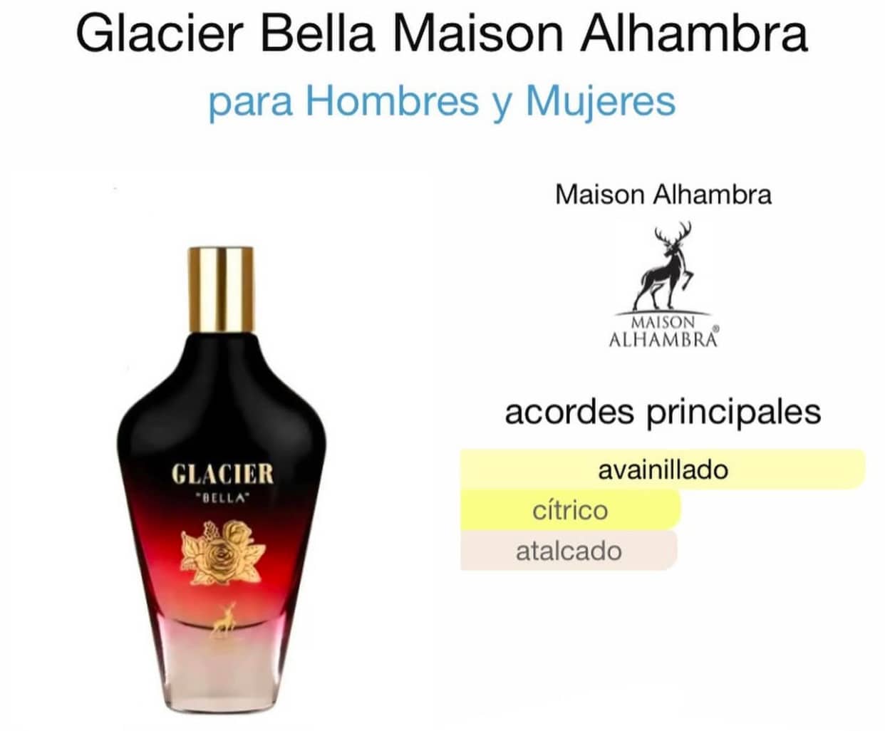 MAISON ALHAMBRA GLACIER BELLA
EDP 30ML