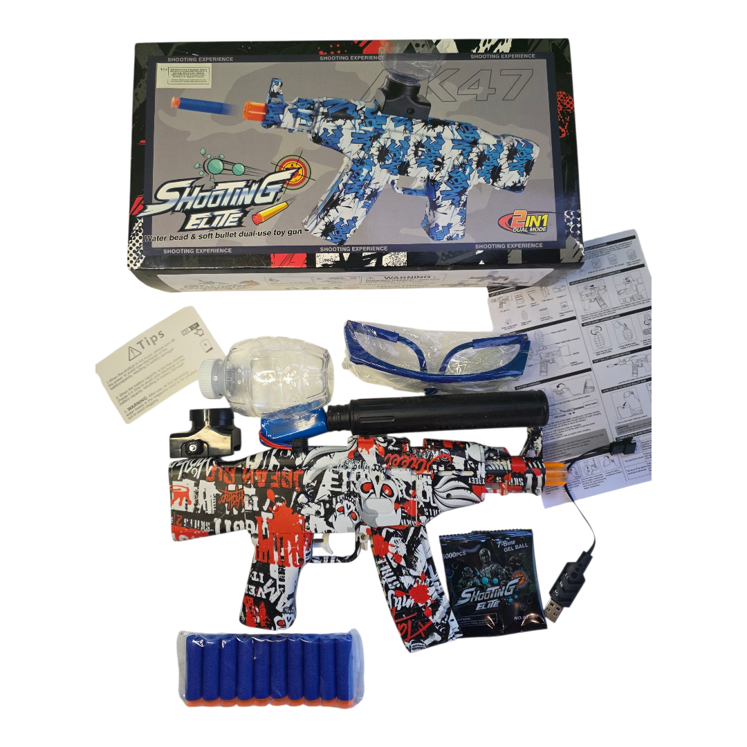 PISTOLA DE JUGUETE AK 47 PISTOLA HIDROGEL +8 años + 20.000 MUNICIONES