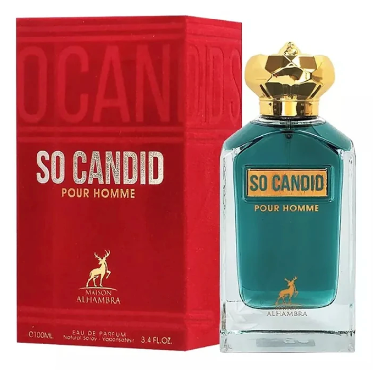 MAISON ALHAMBRA SO CANDID POUR HOMME EAU DE PARFUM MASC 100ML