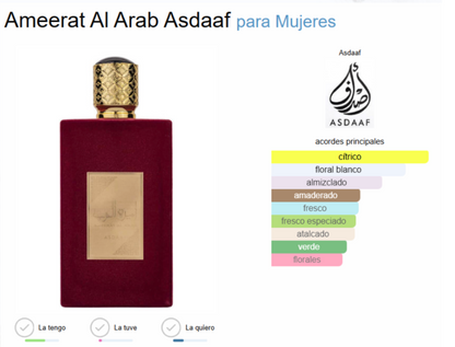 LATTAFA ASDAAF AMEERAT AL ARAB EDP 100ML