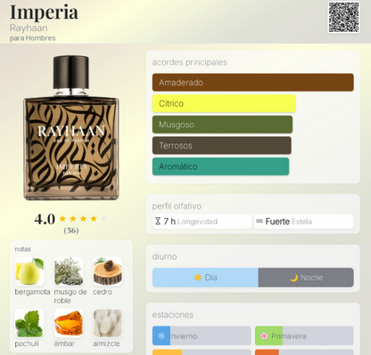 RAYHAAN IMPERIA INTENSE FOR HIM 
 EDP 100ML