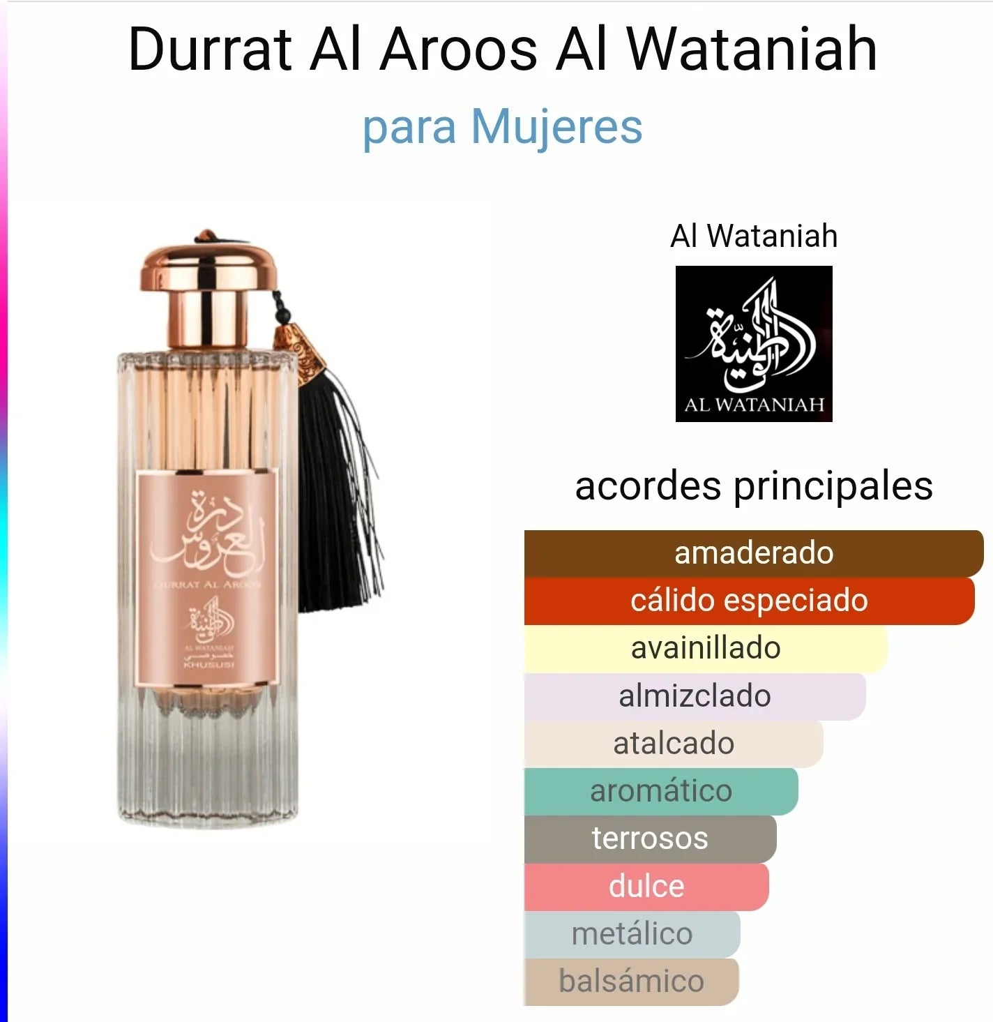 AL WATANIAH DURRAT AL AROOS EDP 85ML