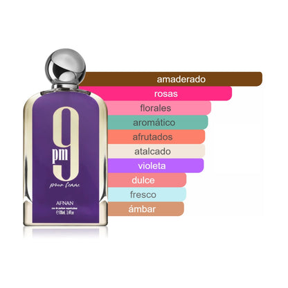 AFNAN 9PM POUR FEMME (PURPLE) EDP 100ML