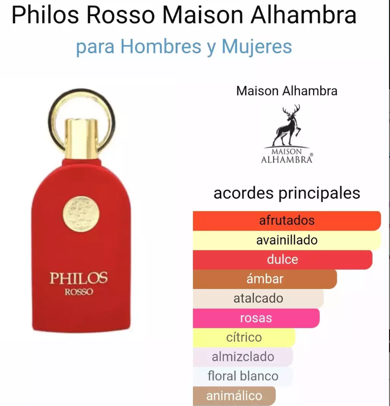 MAISON ALHAMBRA PHILOS ROSSO 
 EDP 30ML