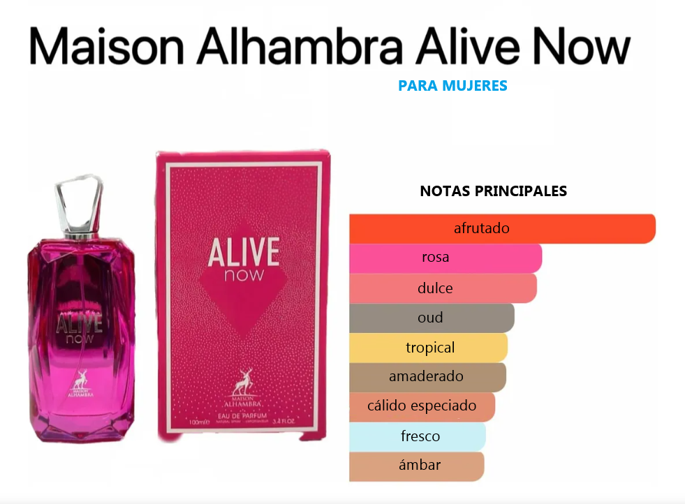 MAISON ALHAMBRA ALIVE NOW 
 NOW EDP 30ML