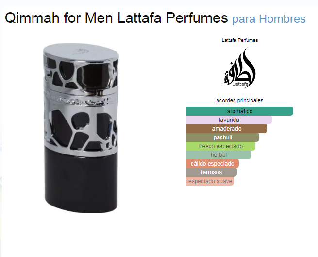 LATTAFA QIMMAH EUA FOR MAN 100ml